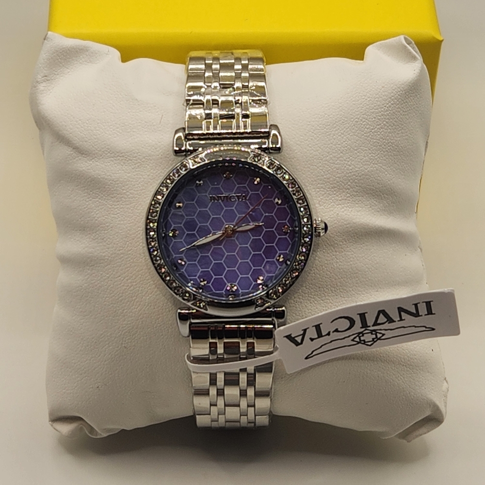 Invicta Wildflower Women's Watch Steel w/Lavender & Bling